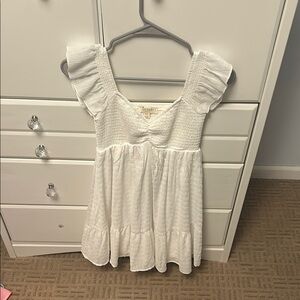 White Ruffled Dress